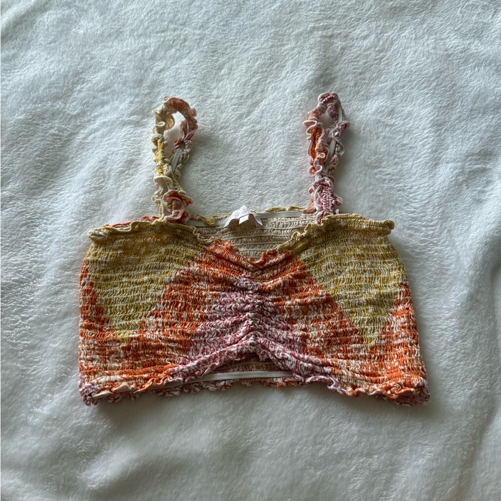 Multicolor Olivaceous Crop Top